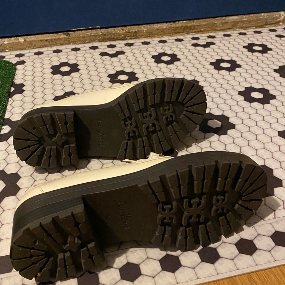Sam Edelman Taelor Lug Sole Ivory Loafers 5.5 - Picture 5 of 9